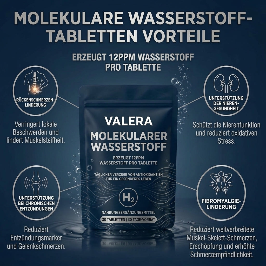 Wasserstofftabletten – 30-Tage-Vorrat | Neue & verbesserte Variante